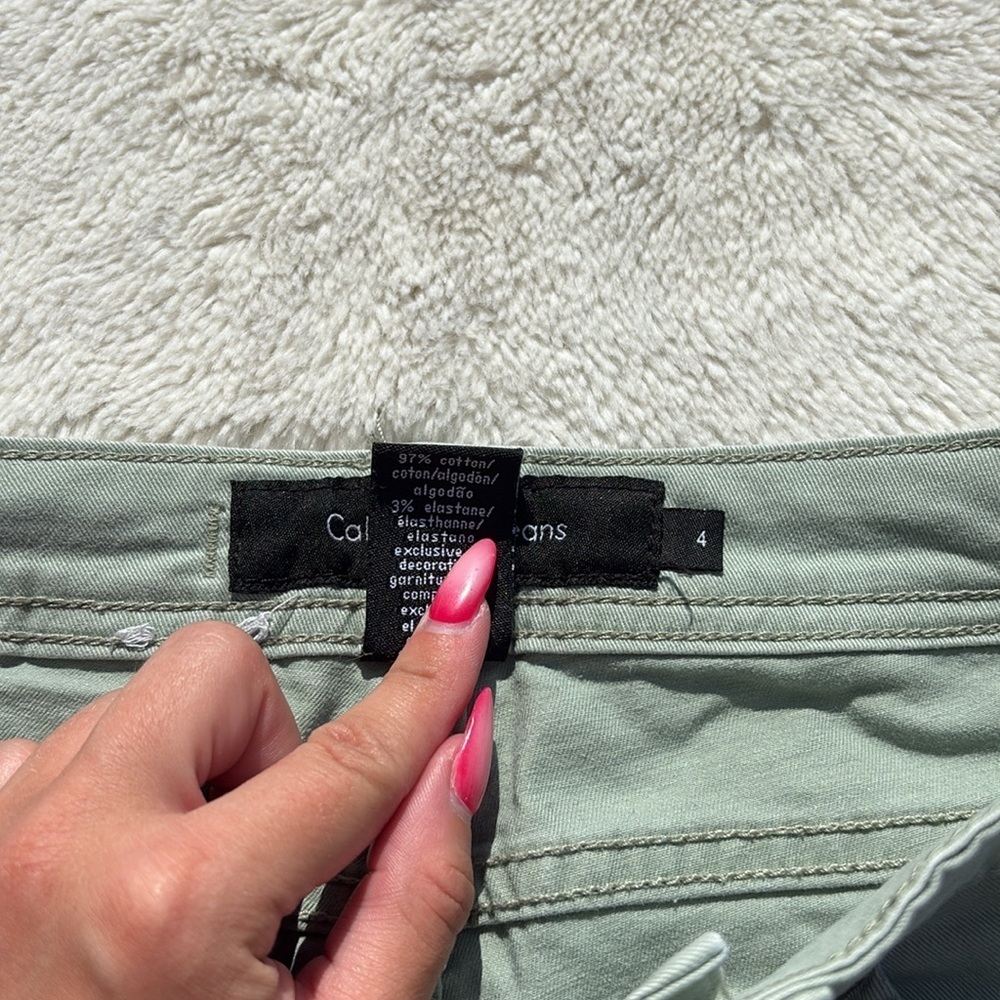 Calvin Klein Light Sage Cropped Capris - Picture 7 of 9